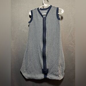 Burt's Bees Baby Navy and White Striped Sleep Sack - 0-6M